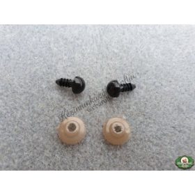 Biztonsági szem - 8 mm-es fekete (német premium)