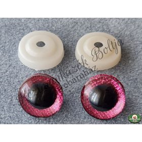 Biztonsági szem - 25 mm-es eper glitter