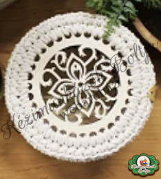 Kosár fedő fából - 15 cm